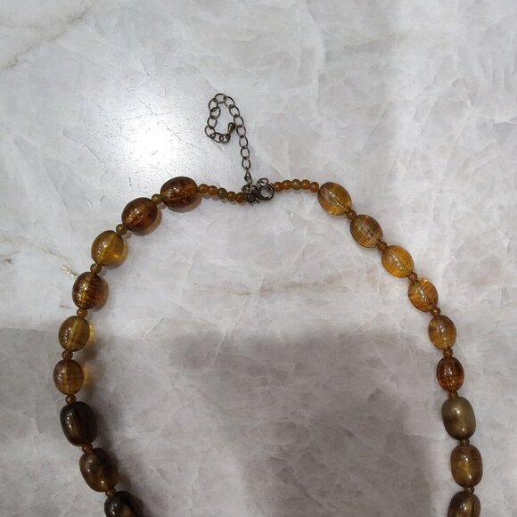 Vintage Necklace * Beaded balls brown * Mid century jewelry - Picture 4 of 5